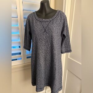 💙 Gap Women’s Blue 3/4 Sleeve Crewneck Sweatshirt Dress Size Small